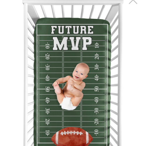 Football Collection Photo Op Crib Sheet