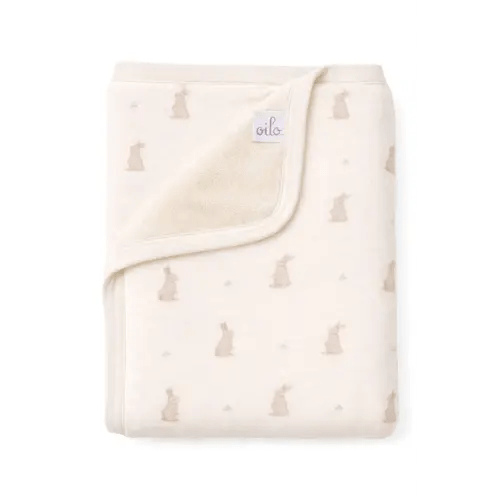 Organic Cotton Fleece Cuddle Blanket - Bunnies