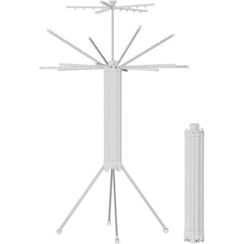 JOOM Tripod Clothes Drying Rack, Garment Rack Portable and Foldable Space Saving Laundry Drying Rack - Drying Rack Clothing Floor Folding Balcony Bedroom Household Wooden