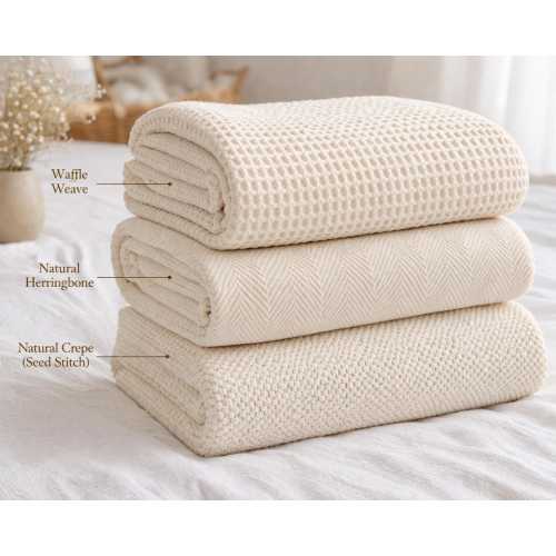Organic Cotton Baby Blanket – Soft, Breathable, GOTS Certified Heirloom Quality