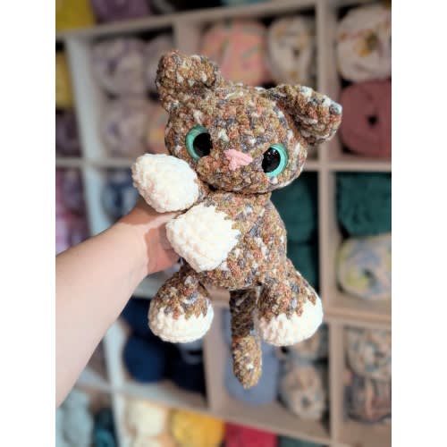 Crochet Cat Plush - Handmade Stuffed Animal Cat