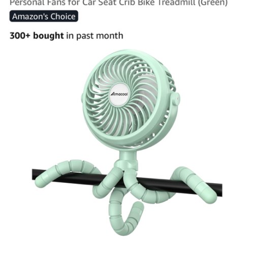 AMACOOL Battery Operated Stroller Fan