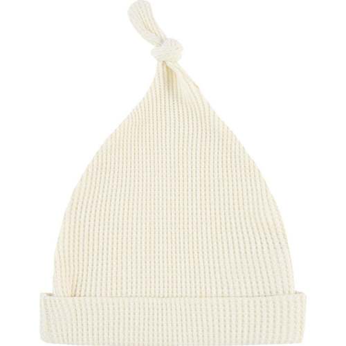 Vanilla Waffle Knotted Beanie Hat - Milkbarn Kids Hats & Mittens | Maisonette