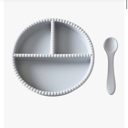 Little Bubble Childrens Tableware 2 Pieces, Glacier Grey | RoyalDesign