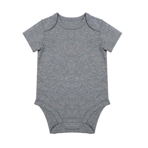 Huanglei Unisex Baby Solid Baby Bodysuit Romper Blank For 0 24 Months Boys Girls ,0-3 Months ,Gray