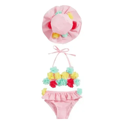 ALOHA Bikini with Sun Hat - Hazel & Bo