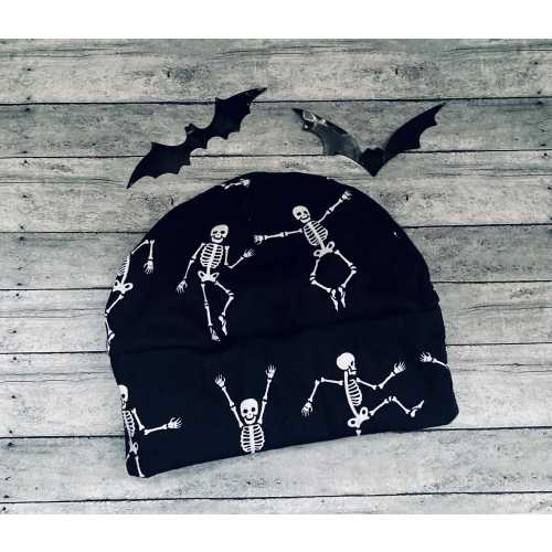 Silly Dancing Skeletons Newborn Slouchy Beanie