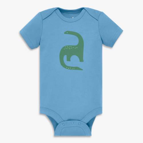 Organic short sleeve dino babysuit | Primary.com