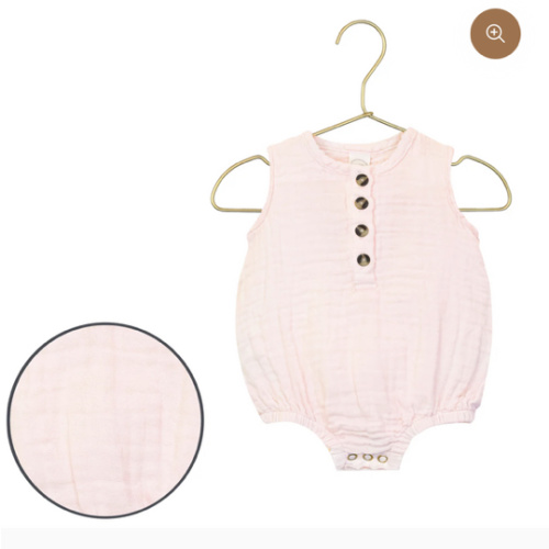 Cloud Muslin™ Bubble Romper - Blush, Size: 6-12 Months
