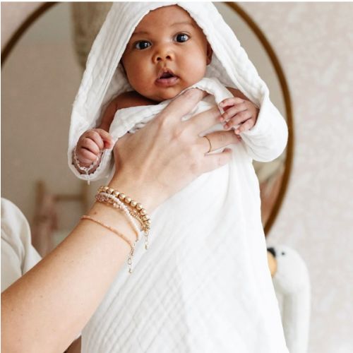 Bath - Baby/Toddler Hooded Towel - White