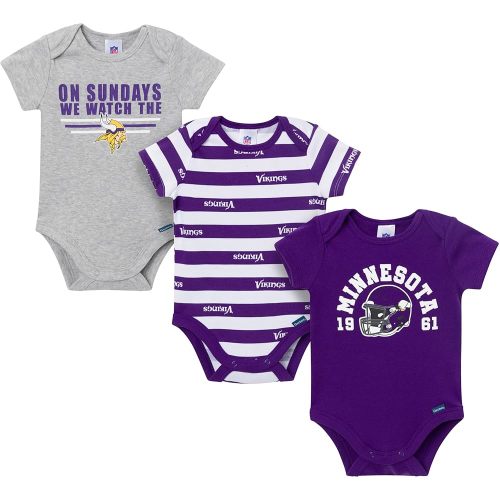 Gerber NFL Baby Boys Nfl 3-pack Onesie Bodysuit