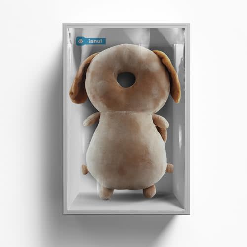 Ianul Baby Head Protector Backpack – Lightweight Adjustable Head Protection Pillow for Toddlers – Prevent Injuries While Crawling and Walking – Soft Breathable Design with Secure Fit (Puppy)