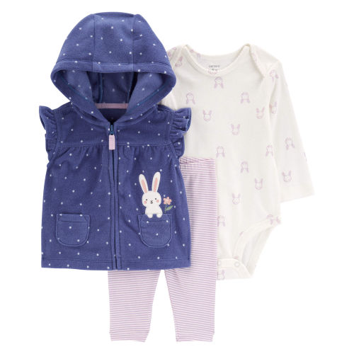 Baby 3-Piece Bunny Fleece Little Vest Set - Carter's | Carter's