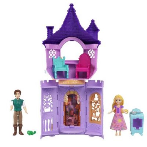 Disney Princess Storytime Stackers Rapunzel Tower Playset, Stackable Castle with Rapunzel, Flynn Rider & Pascal Figures