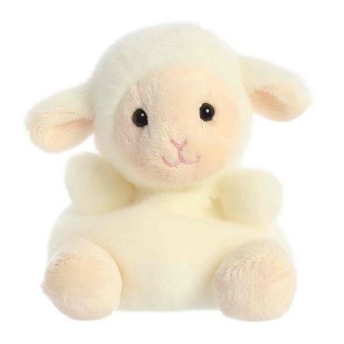 Aurora Mini Woolly Lamb Palm Pals Adorable Stuffed Animal White 4.5"
