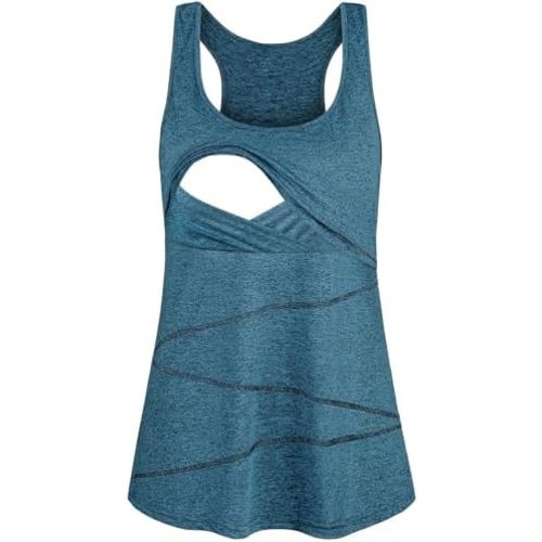 Joymom Maternity Summer Cool Sleeveless Nursing Tank Tops Breastfeeding Shirts