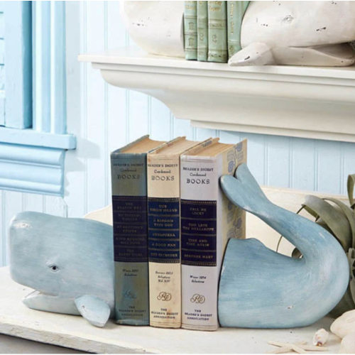 Whale Bookend - Blue