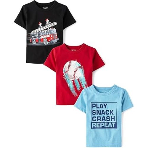 The Children's Place Baby Boys' Graphic T-Shirts (3-Pack)
