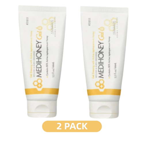 (2pcs) Medihoney Gel Wound and & Burn Dressing from Derma Sciences, 1.5 fl oz, Makeup Organizers