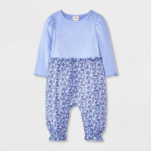 Baby Girls' Ribbed Long Sleeve Romper - Cat & Jack™