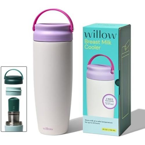 Willow 25oz Portable Breastmilk Cooler - Stainless Steel - Alabaster