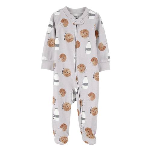 Baby Carter's Milk & Cookies 2-Way Zip Cotton Pajamas