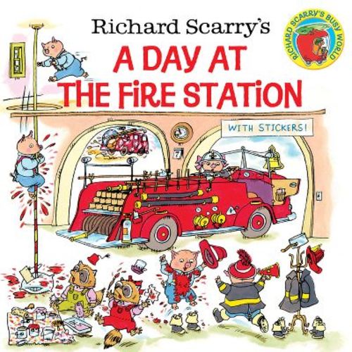 Richard Scarry's a Day at the Fire Station - (Pictureback) by Huck Scarry (Paperback)