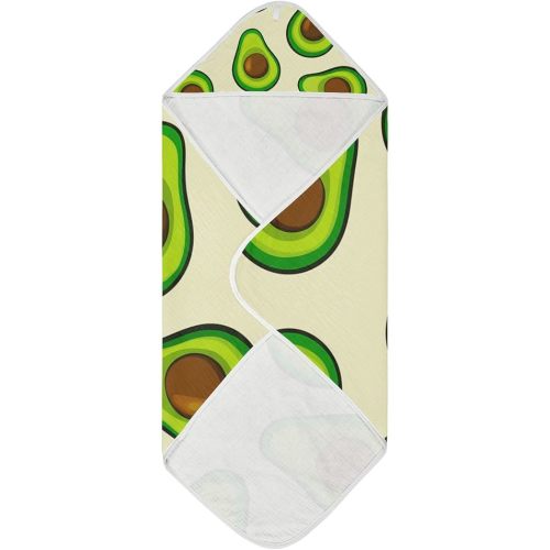 Cartoon Avocados Baby Towel Ultra Soft Hooded Towels for Babies - Ultra Absorbent Cotton Bath Towels 30x30 Inch