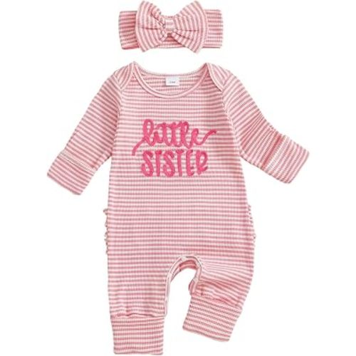Little Sister Newborn Outfit Baby Girl Coming Home Long Sleeve Romper Jumpsuit Fall Outfits Winter Clothes