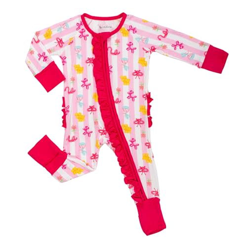 LollyBanks Baby Pajamas for Girls, Viscose from Bamboo Infant Romper
