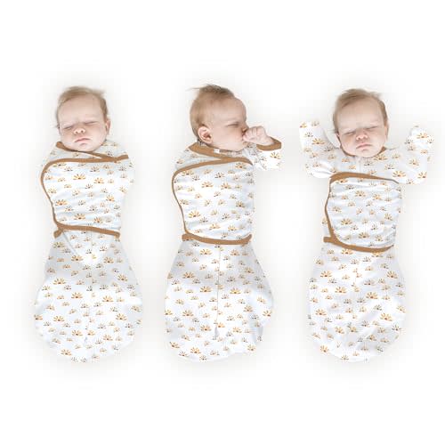 SwaddleDesigns 6-Way Omni Swaddle Sack Arms Up Swaddle for Newborn, More Options to Calm Startle Reflex, Improves Sleep