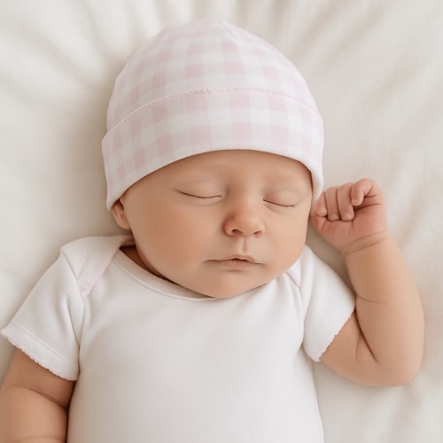 Baby Checks Hat - Pink