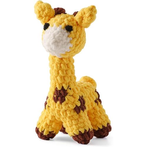 Moyii Handmade Crochet Giraffe Baby Rattle - Soft Cotton Amigurumi Sensory Shaker Toy for Newborns & Infants - Easy Grip Lovey Sleep Toy & Neutral Nursery Decor Shower Gift