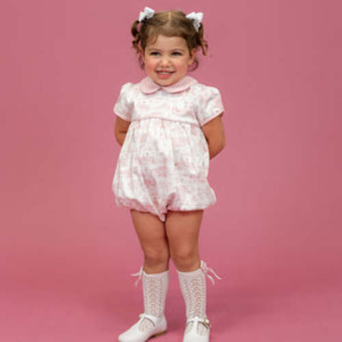 Sarita Girl Bubble in Dallas Print | Over The Moon (18 Months)