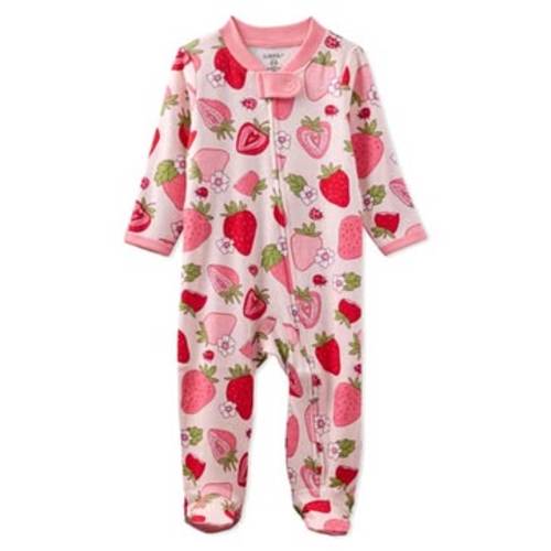BUTTERBLU Scout One-Piece Organic Cotton Pajamas in Berry Best at Nordstrom, Size 6-9M