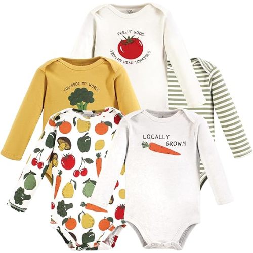 Touched by Nature Unisex Baby Organic Cotton Long-Sleeve Bodysuits
