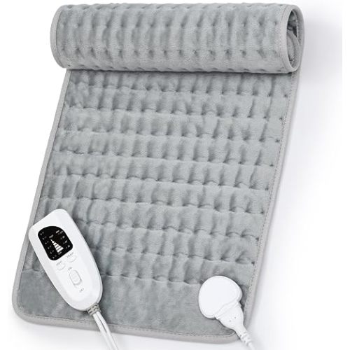 Heating Pad,Electric Heating Pads,Heating Pad for Back,Silvergray,24x12In