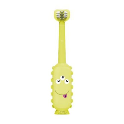Dr. Brown's Tooth Scrubber Triple Sided Training Toddler Manual Toothbrush - Green