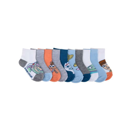 Toy Story Infant Toddler 10-Pack Ankle Socks, Sizes 12M-5T