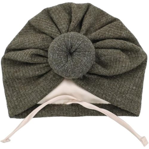 Silky Satin Lined Turban Hat for Babies Infant Toddler Girls Boys Bonnet Newborn Cotton Beanie Little Kids Shower Caps