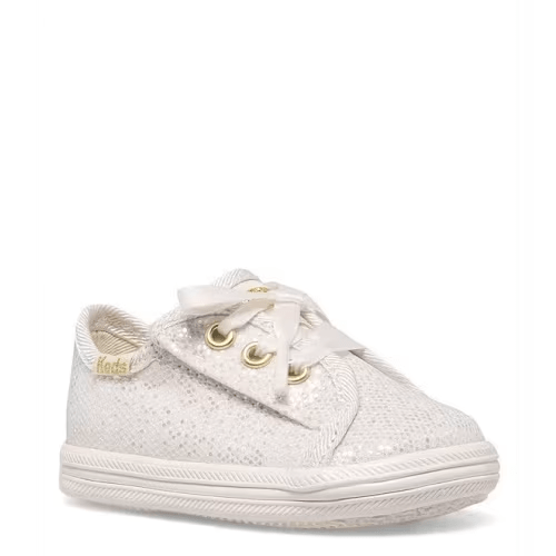 Keds Girls' Kickstart Celebrations Sparkle Alternative Closure Sneaker Crib Shoes (Infant)