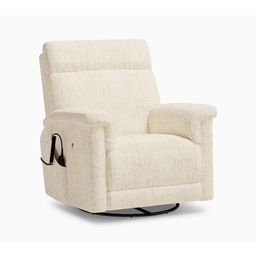 Dream Deluxe Recliner with Heat and Massage Performance Heathered Chenille Ecru