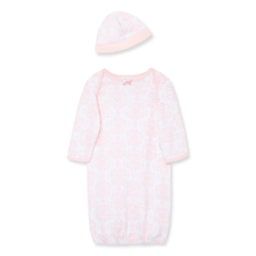 Damask Scroll Sleeper Gown And Hat