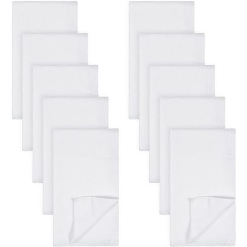 Gerber Unisex Baby Boys Girls Birdseye Flatfold Cloth Diapers Multipack White 10 Pack