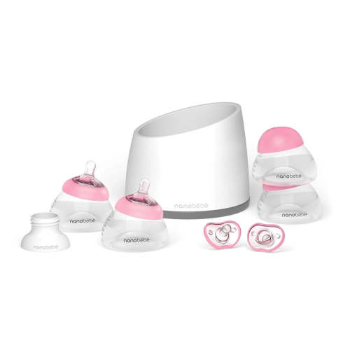 Breastmilk Bottle Starter Set - Pink | Nanobébé