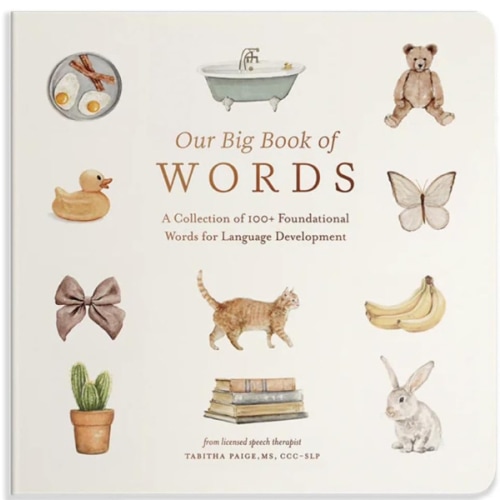 Our Big Book of First Words: A Collection of 100+ Foundational Words for Language Development (Tabitha Paige Children's Book Series)
