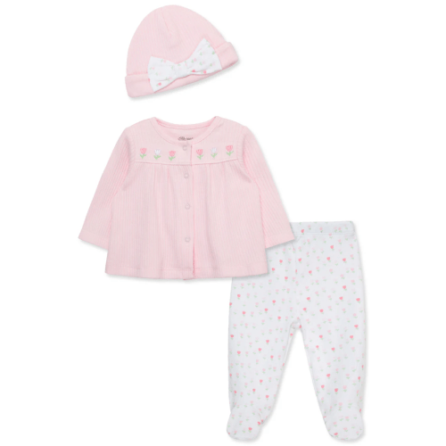 Tulips 3-Piece Cardigan Set