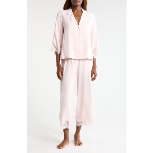 Midnight Lace Satin Pajamas