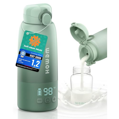 Portable Bottle Warmer with Self-Clean Mode, Baby Travel Essentials