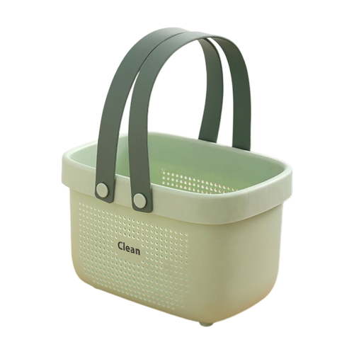 HOARBOEG Shower Caddy Basket with Carry Handle, Perforated Bath Storage Organizer for Toiletries & Bathroom Essentials, Lightweight & Stackable